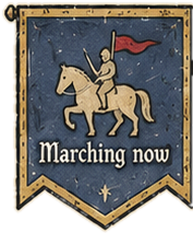 Marching now
